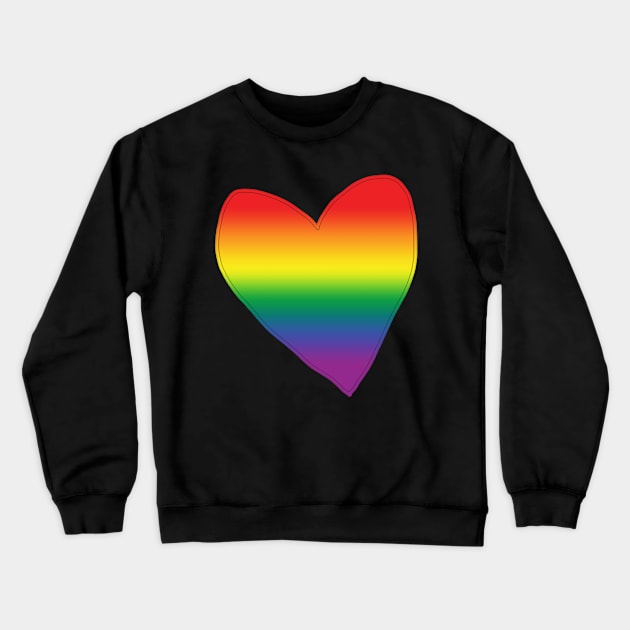 Pride Gradient Heart Valentines Day Crewneck Sweatshirt by ellenhenryart